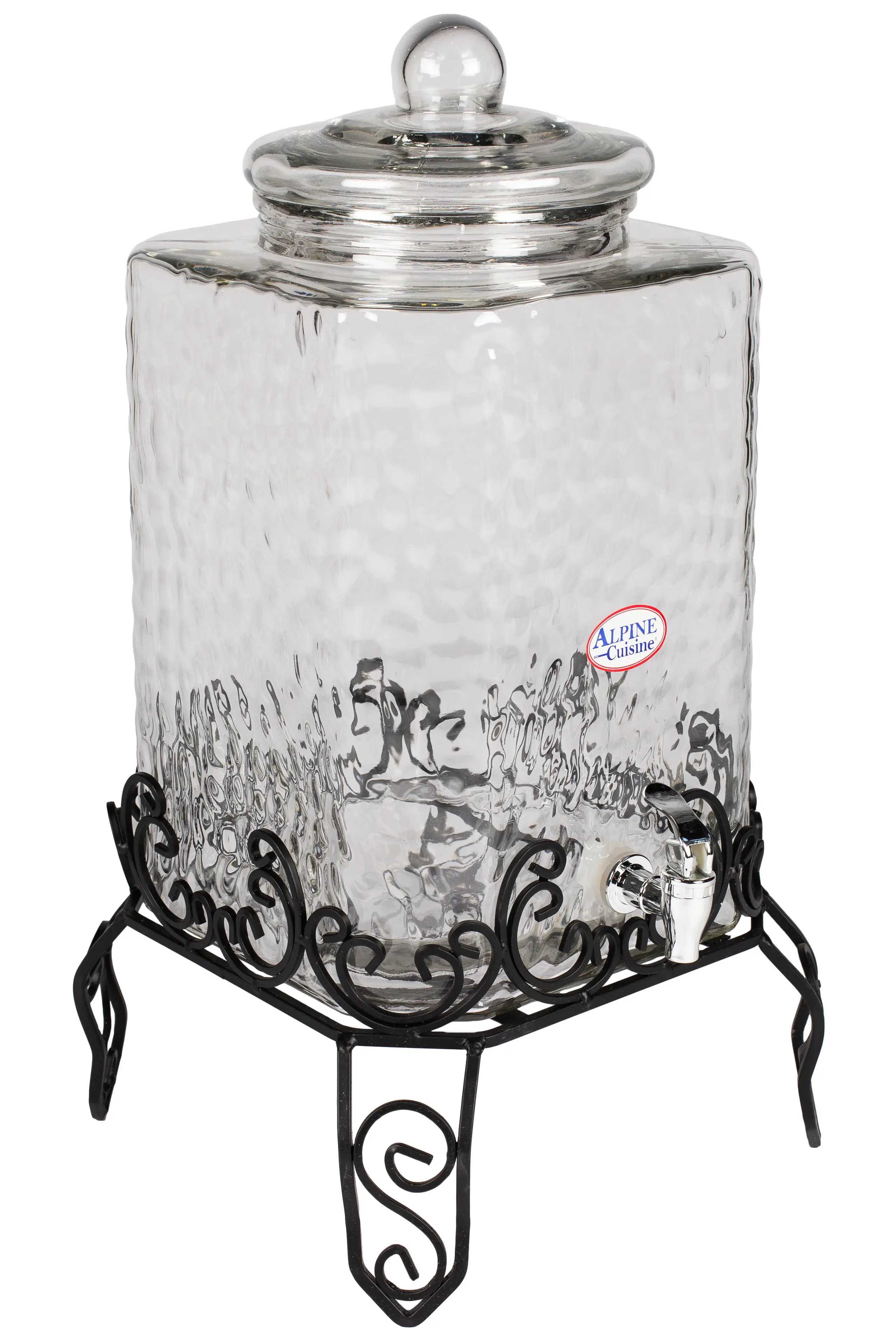 GLASS BEVERAGE DISPENSER WITH STAND